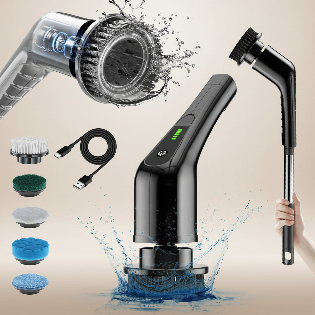 Electric Cleaning Brush - Rechargeable Power Scrubber for Home
