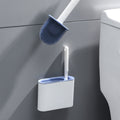 2 In 1 Silicone Toilet Brush  Set With Holder