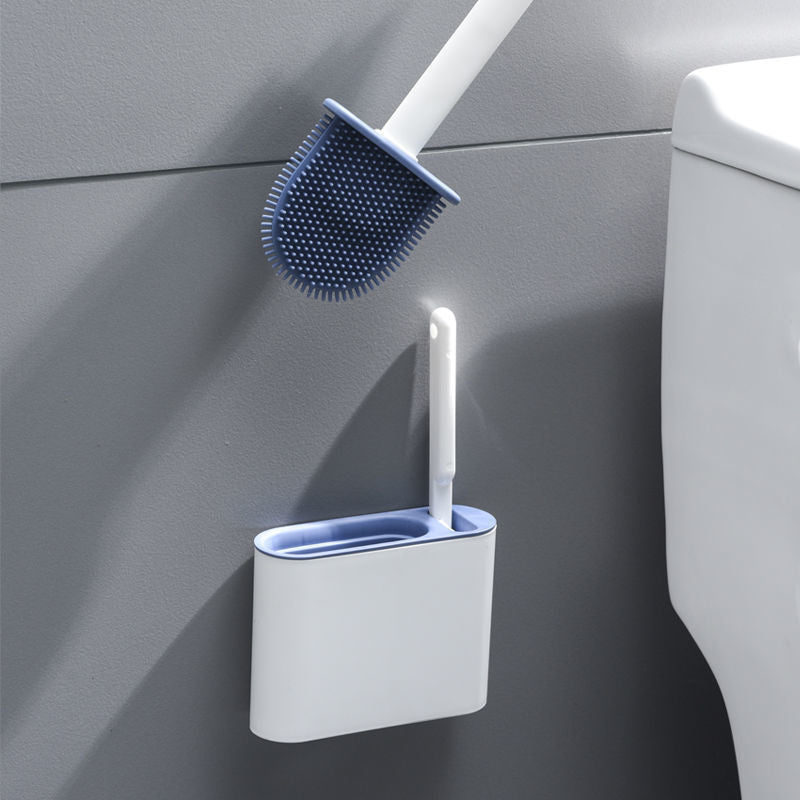 2 In 1 Silicone Toilet Brush  Set With Holder