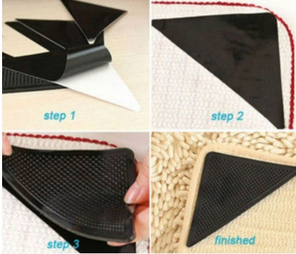 Anti-Slip Rug Grippers - 4 Pack