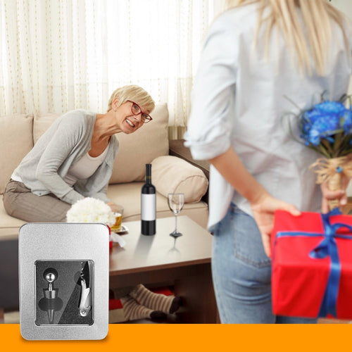 3-Piece Wine Corkscrew Set - Complete Bottle Opener Kit