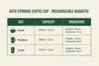 Auto Stirring Coffee Cup Size Chart