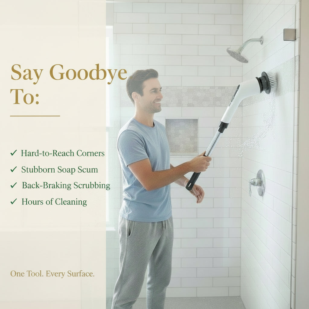 Electric Cleaning Brush - Rechargeable Power Scrubber for Home